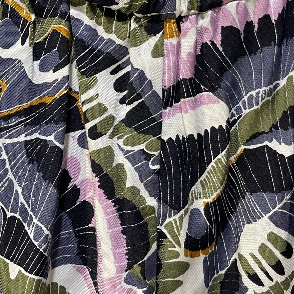 Anthropologie Abstract Trouser Wide Leg Flowy Resort-Wear - Picture 8 of 8
